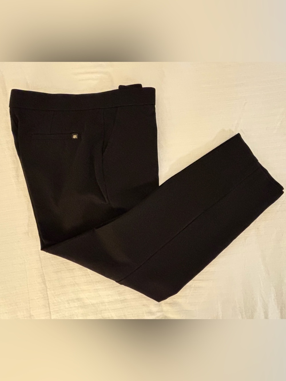 Banana Republic Women’s Black Crop Pants - Tailored Flat Front | Size (8)